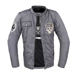 Moška moto jakna W-TEC Black Heart Garage Built Jacket - temno siva