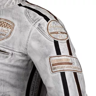 Ženska usnjena moto jakna W-TEC Sheawen Lady White New - bela