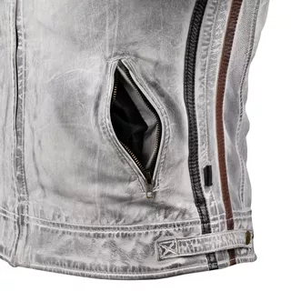 Ženska usnjena moto jakna W-TEC Sheawen Lady White New - bela