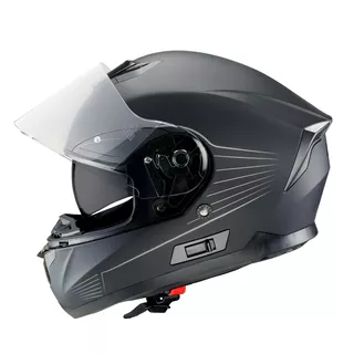 Moto čelada W-TEC Yorkroad Solid - Black Grey Matt