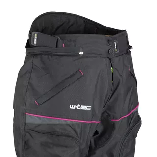 Ženske moto hlače W-TEC Propant Lady - črna -roza