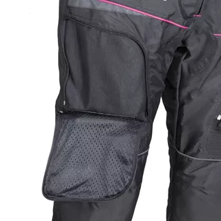 Ženske moto hlače W-TEC Propant Lady - črna -roza