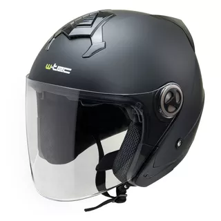 Moto čelada W-TEC YM-623 - Bela-Bron - Pure Matt Black