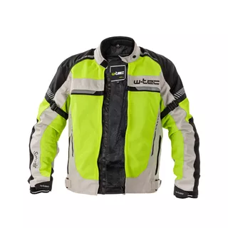 Moška poletna moto jakna W-TEC Saigair - Fluo Rumena-Siva