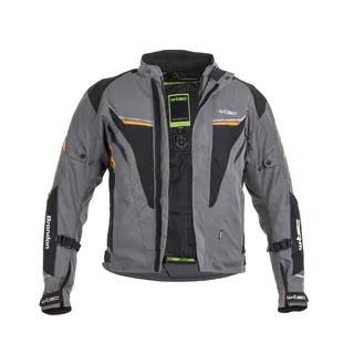 mOŠKA moto JAKNA W-TEC Brandon - černo-šedo-oranžová