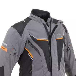 mOŠKA moto JAKNA W-TEC Brandon - černo-šedo-oranžová