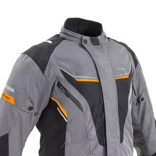 mOŠKA moto JAKNA W-TEC Brandon - černo-šedo-oranžová