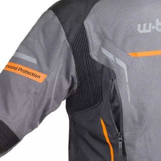 mOŠKA moto JAKNA W-TEC Brandon - černo-šedo-oranžová