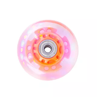 Svetleče kolo za rolerje 70*24mm z ABEC 5 ležaji - črna - oranžna