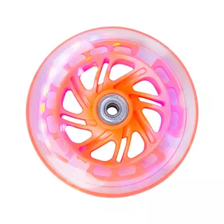 Svetleče kolo za skiro PU 125*24 mm z ABEC 5 ležaji - črna - oranžna