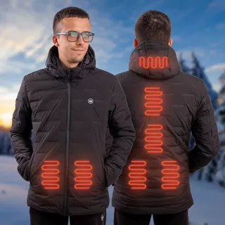 Moška ogrevana jakna W-TEC HEATborg - črna
