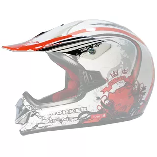 Replacement Visor for WORKER V310 Junior Helmet - bela-modra - bela-rdeča