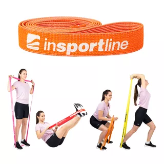 Elastičen trak inSPORTline Rand Strong 208x3,3 cm / 8 kg - oranžna