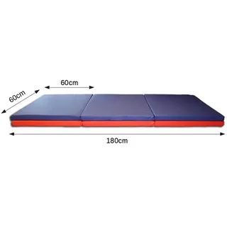 Zložljiva gimnastična podloga inSPORTline Pliago 180x60x5 cm - rdeča
