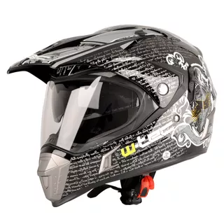 Motoristična čelada W-TEC NK-311 - Bela sijaj