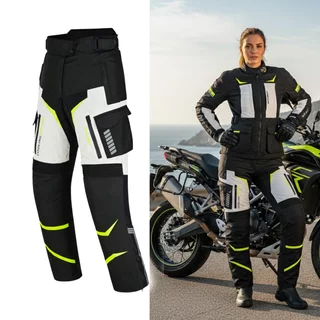 Ženske moto hlače W-TEC Warao Lady - črna-modra