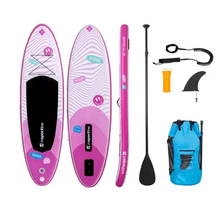 SUP Deska za veslanje z dodatki inSPORTline Wavelet 9'6" - roza