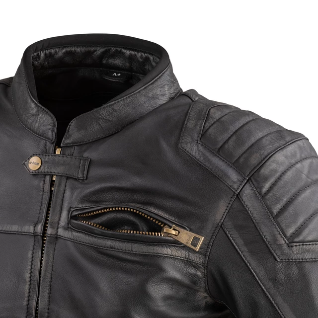 Moška usnjena moto jakna W-TEC Suit - vintage černá