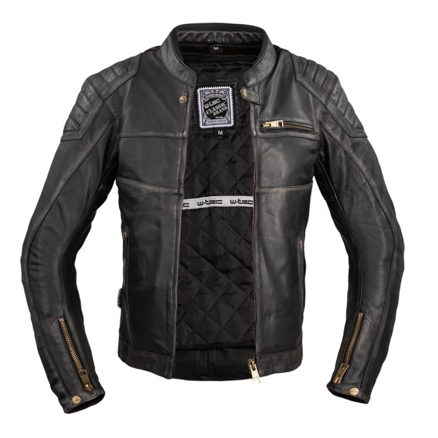 Moška usnjena moto jakna W-TEC Suit - vintage černá