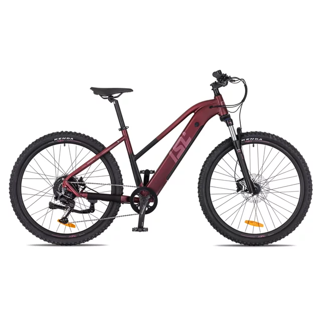 Žensko gorsko e-kolo inSPORTline ISL Cleora 648 Wh 27,5" - 2026 - Coral Orange - Velour Red