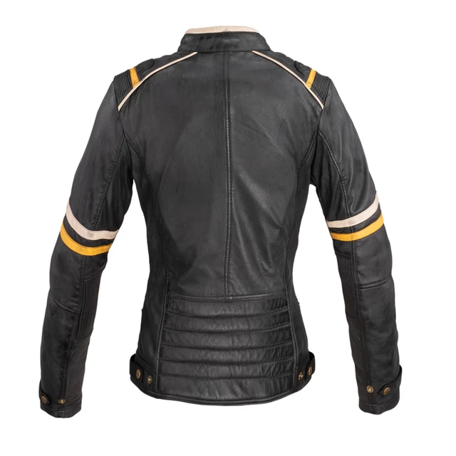 Ženska usnjena moto jakna W-TEC Traction Lady - črna