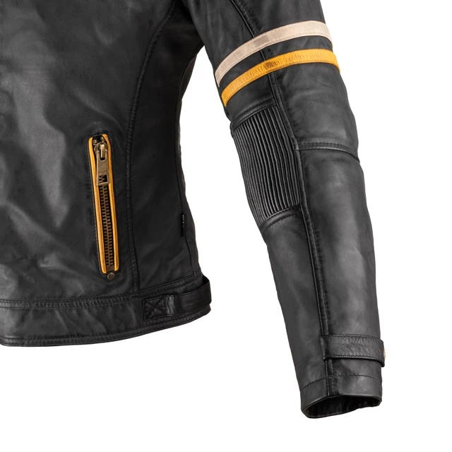 Ženska usnjena moto jakna W-TEC Traction Lady - črna