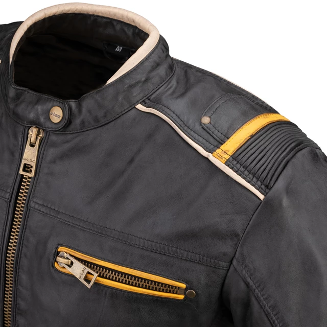 Ženska usnjena moto jakna W-TEC Traction Lady - črna