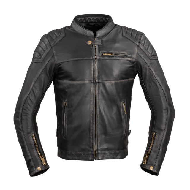 Moška usnjena moto jakna W-TEC Suit - vintage černá - vintage černá