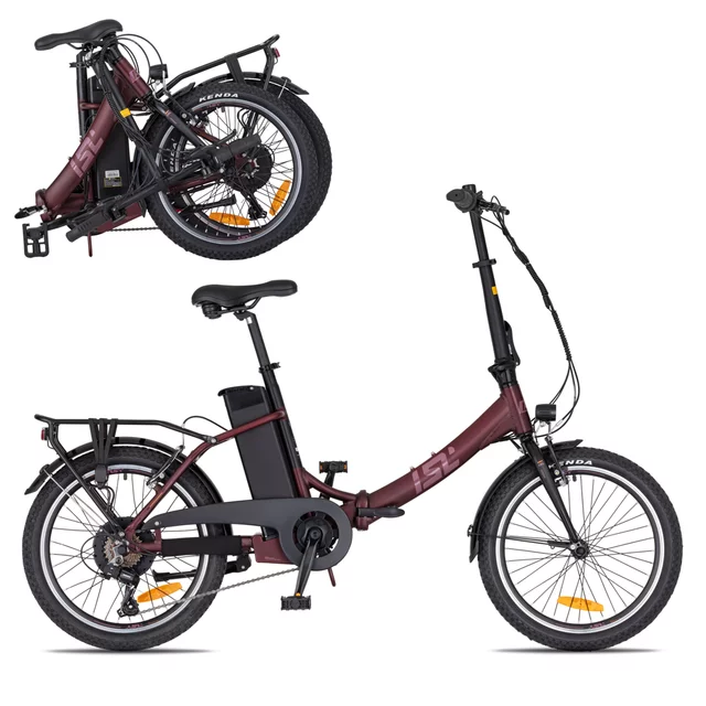 Zložljivo električno kolo inSPORTline ISL Felior 468 Wh 20" - model 2026 - Titanium Grey - Velour Red