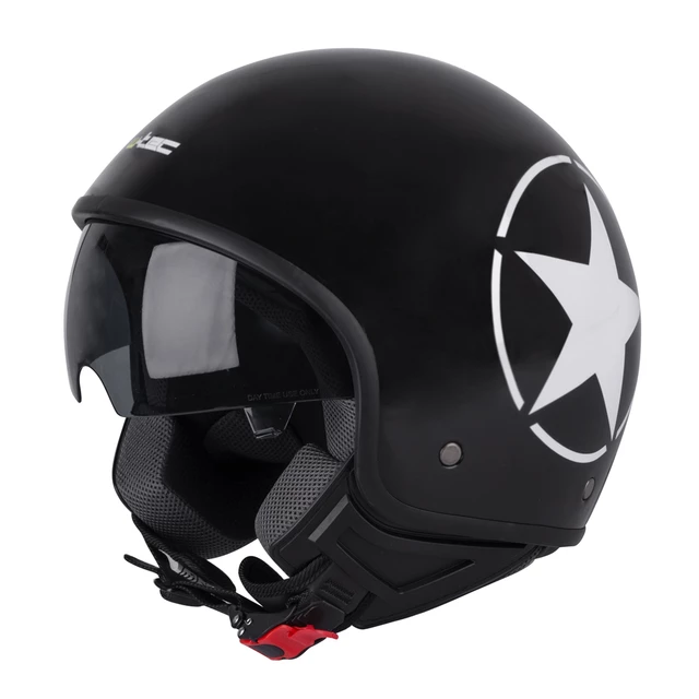 Moto čelada za skuter W-TEC FS-710S Revolt Black - Črna z zvezdo - Črna z zvezdo