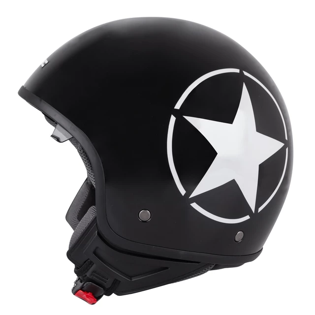 Moto čelada za skuter W-TEC FS-710S Revolt Black - Črna z zvezdo