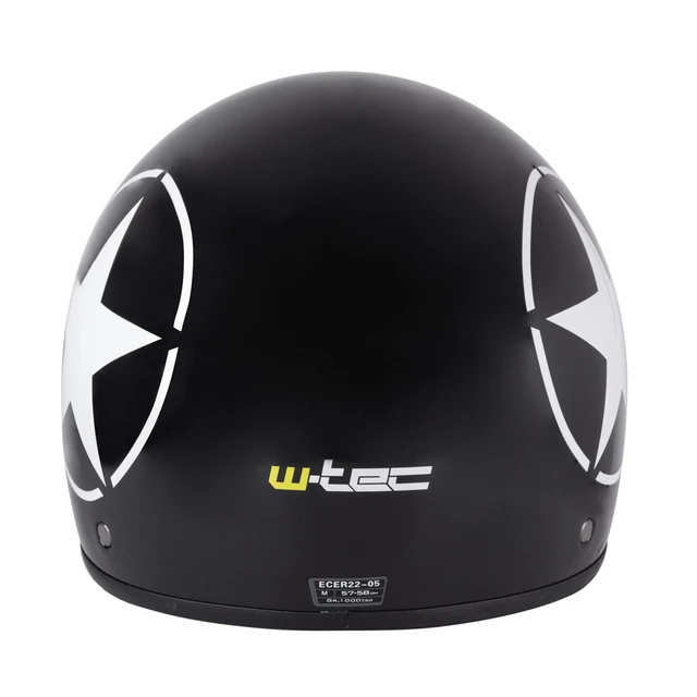 Moto čelada za skuter W-TEC FS-710S Revolt Black - Črna z zvezdo