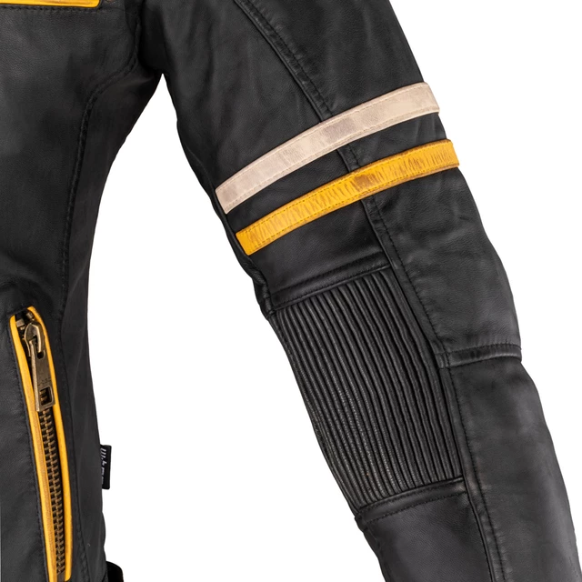 Ženska usnjena moto jakna W-TEC Traction Lady - črna