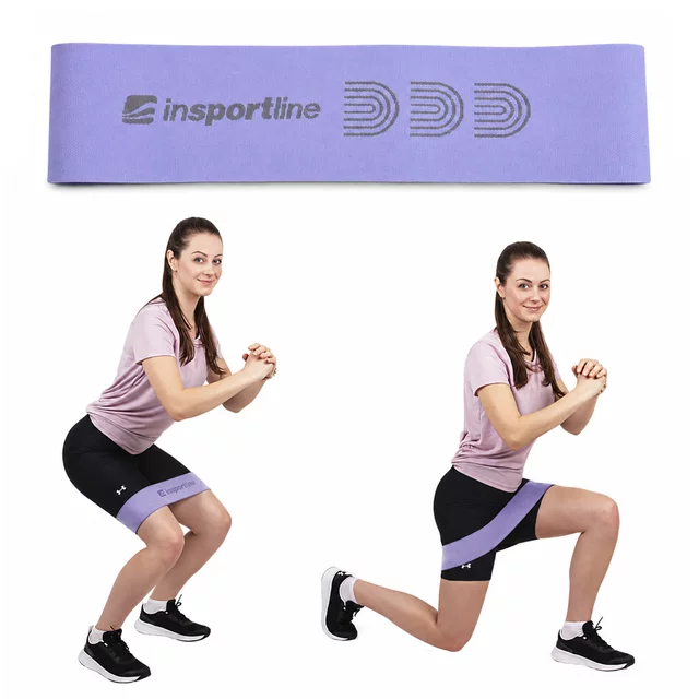 Elastični trak inSPORTline Hiplop L - vijolična - vijolična