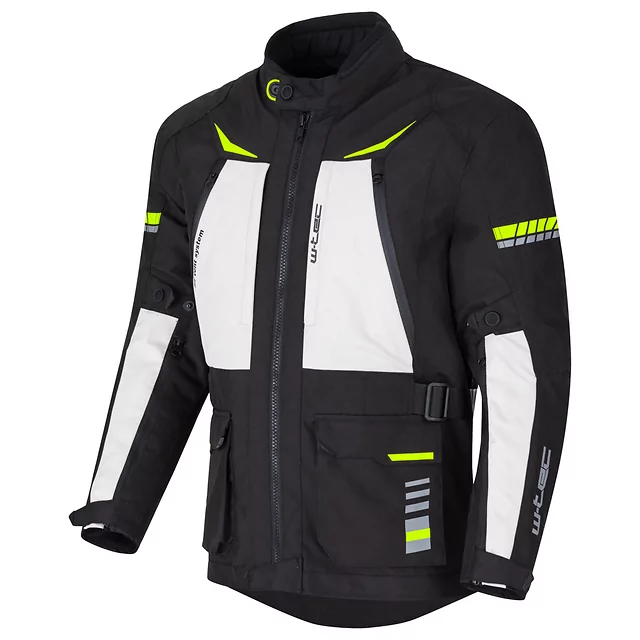 Moto jakna W-TEC Warao - črna-fluo