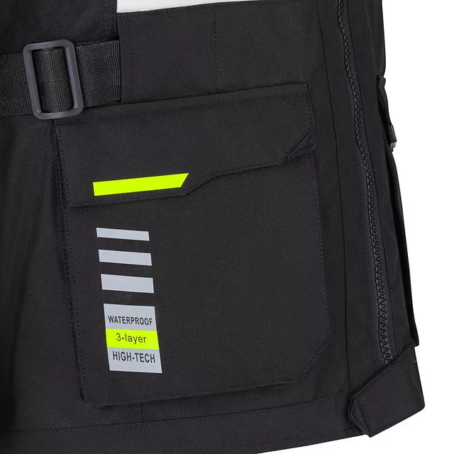 Moto jakna W-TEC Warao - črna-fluo