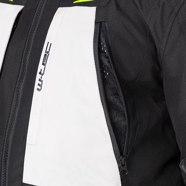 Moto jakna W-TEC Warao - črna-fluo