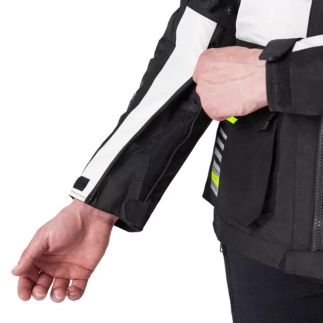 Moto jakna W-TEC Warao - črna-fluo