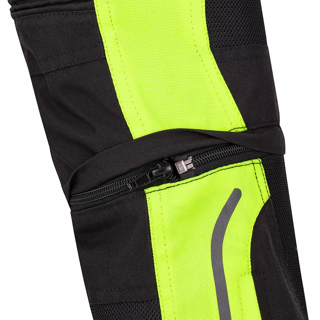 Otroške moto hlače W-TEC Pinapoco - črna-fluo