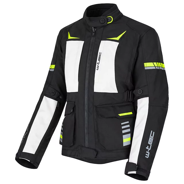 Ženska moto jakna W-TEC Warao Lady - črna-fluo
