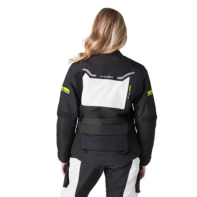 Ženska moto jakna W-TEC Warao Lady - črna-fluo