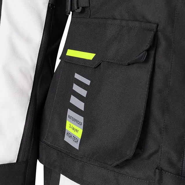 Ženska moto jakna W-TEC Warao Lady - črna-fluo