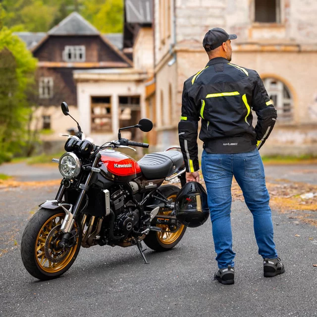 Moške motoristične kavbojke W-TEC Arikaro - črna