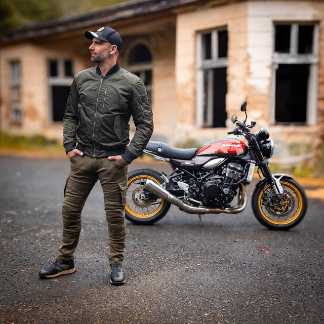 Moto jakna W-TEC Caravago - zelena
