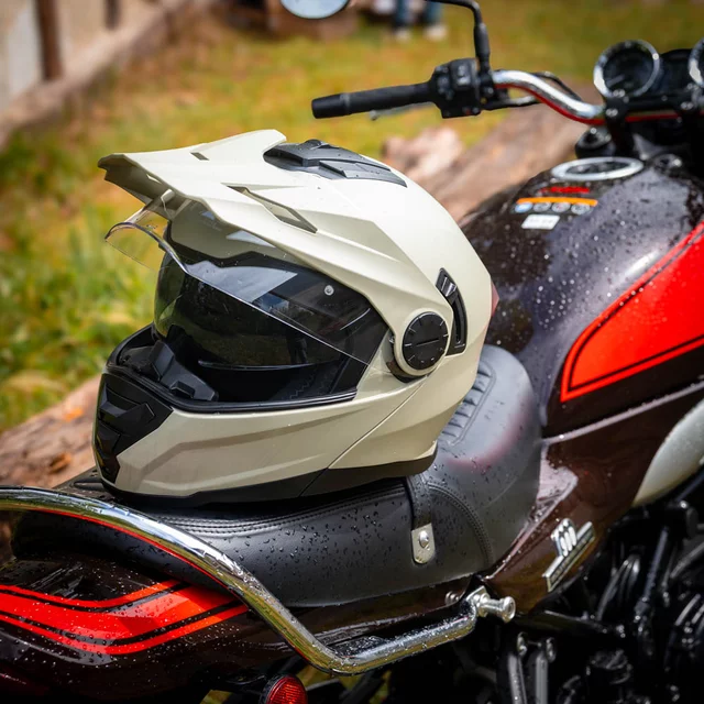 Preklopna enduro čelada W-TEC Biscaia P/J - črna-mat