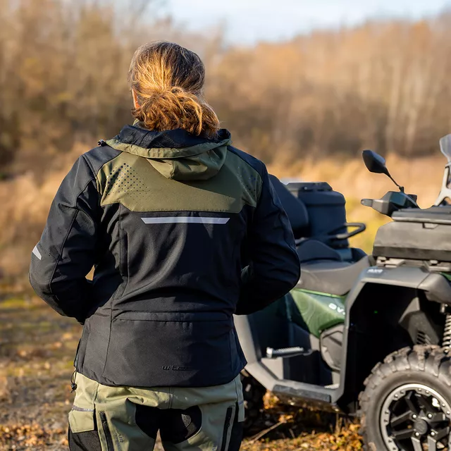 Moška softshell moto jakna W-TEC Annorack - khaki-černá