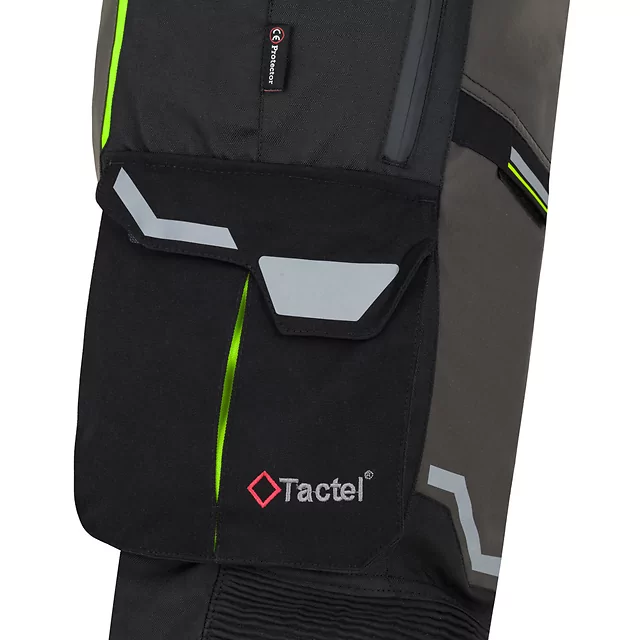 Moto hlače W-TEC Daimick - črna-siva