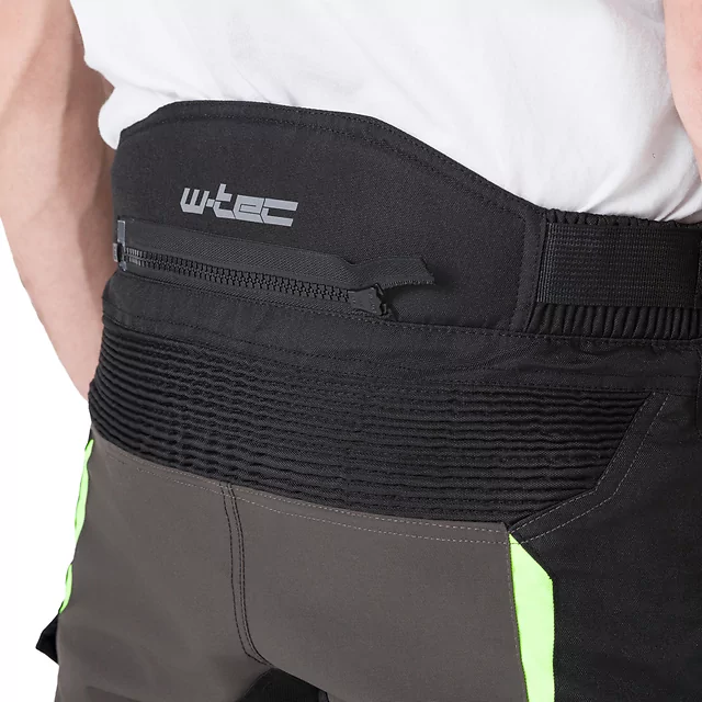 Moto hlače W-TEC Daimick - črna-siva