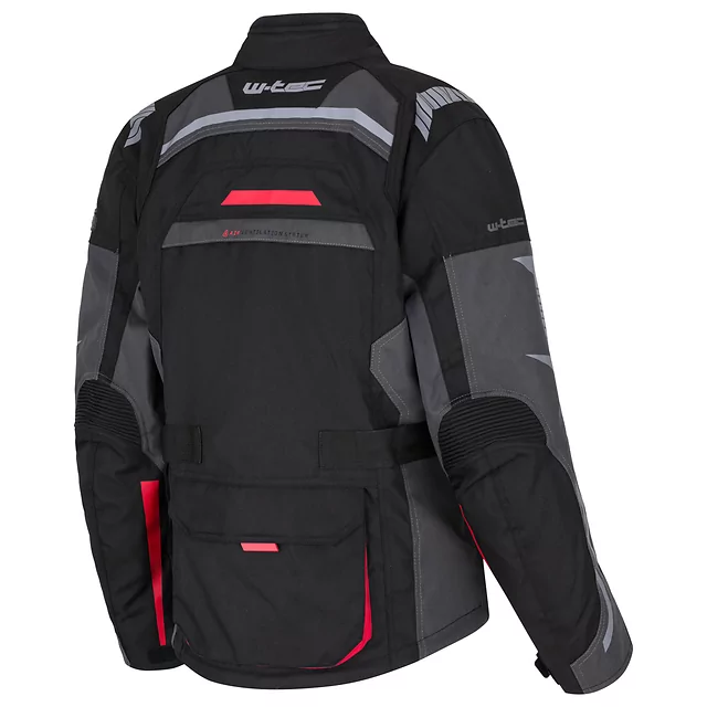 Ženska motoristična jakna W-TEC Radana - černo-šedo-červená