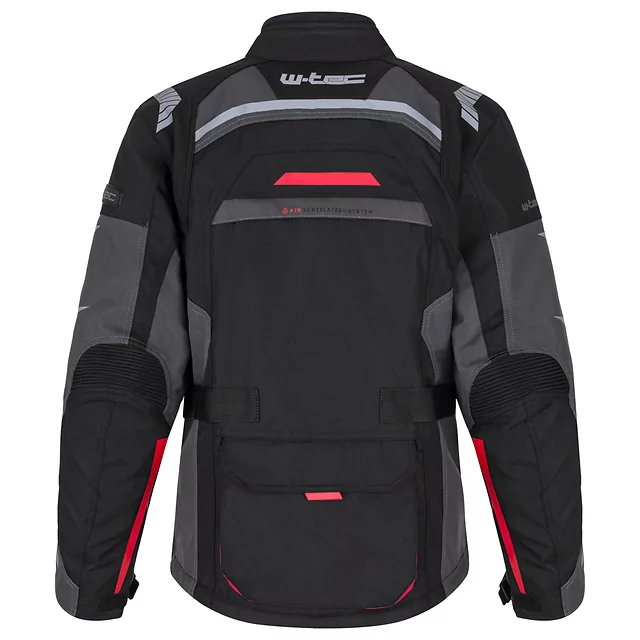 Ženska motoristična jakna W-TEC Radana - černo-šedo-červená